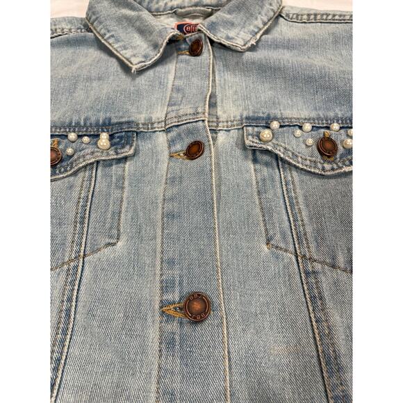 BoomBoom Jeans Denim Jacket Women’s Size Large Light Wash Button Up - Picture 7 of 11